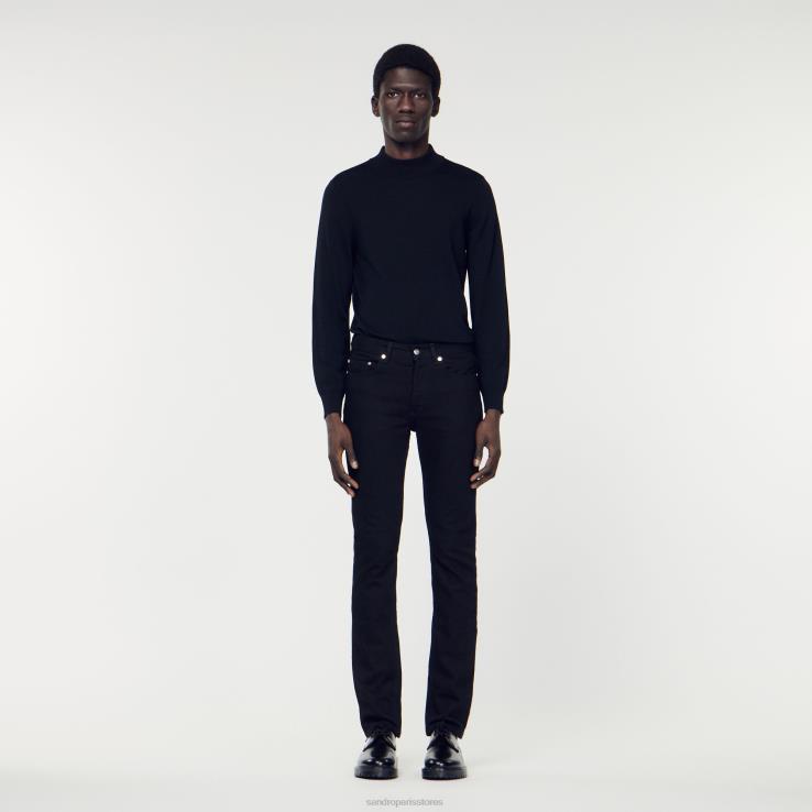 muži Sandro Paris čierna slim-fit džínsy odev 428TH639