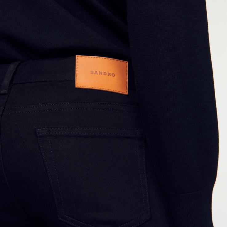 muži Sandro Paris čierna slim-fit džínsy odev 428TH639
