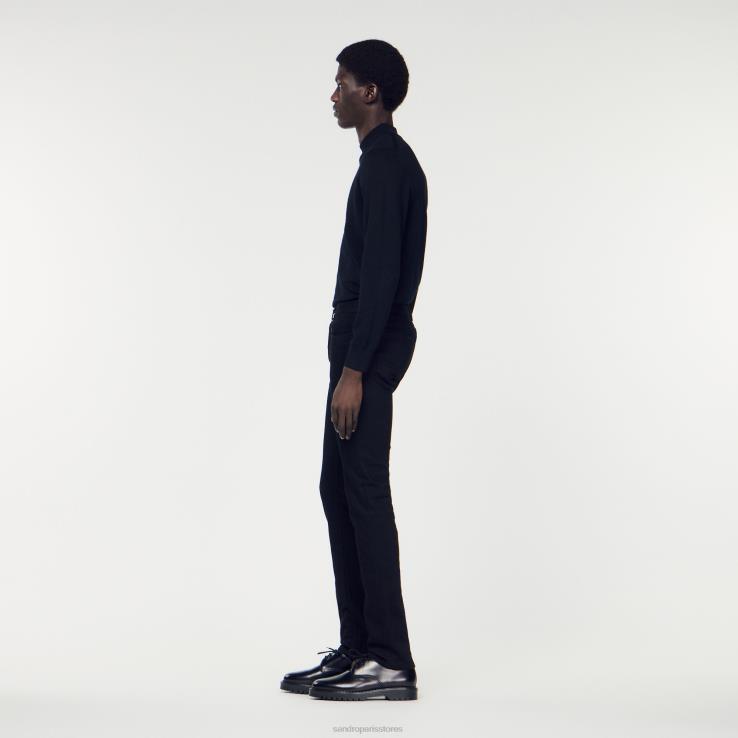 muži Sandro Paris čierna slim-fit džínsy odev 428TH639