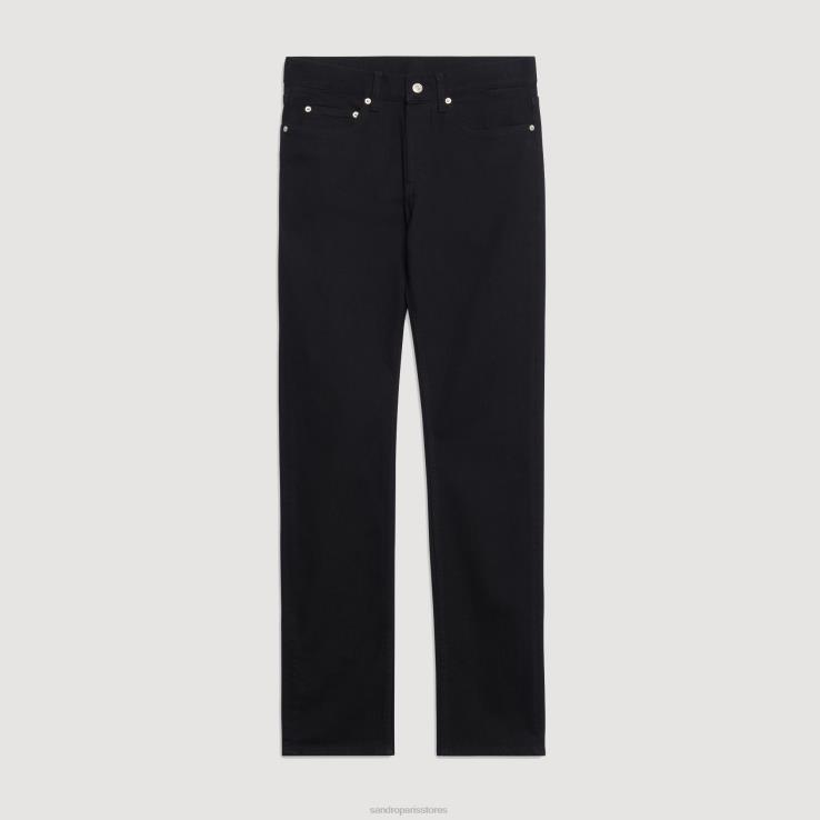 muži Sandro Paris čierna slim-fit džínsy odev 428TH639