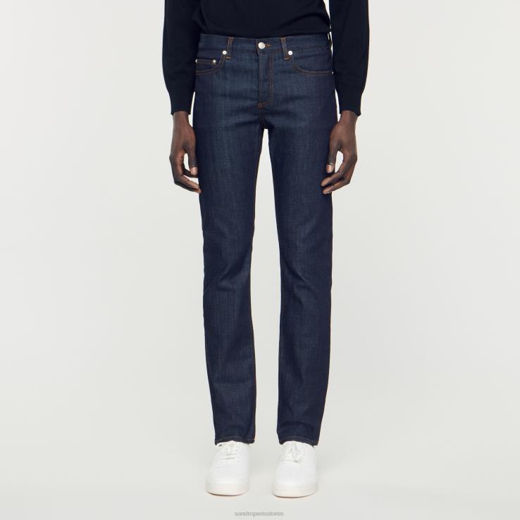 muži Sandro Paris raw-denim surové džínsy - úzky strih odev 428TH598