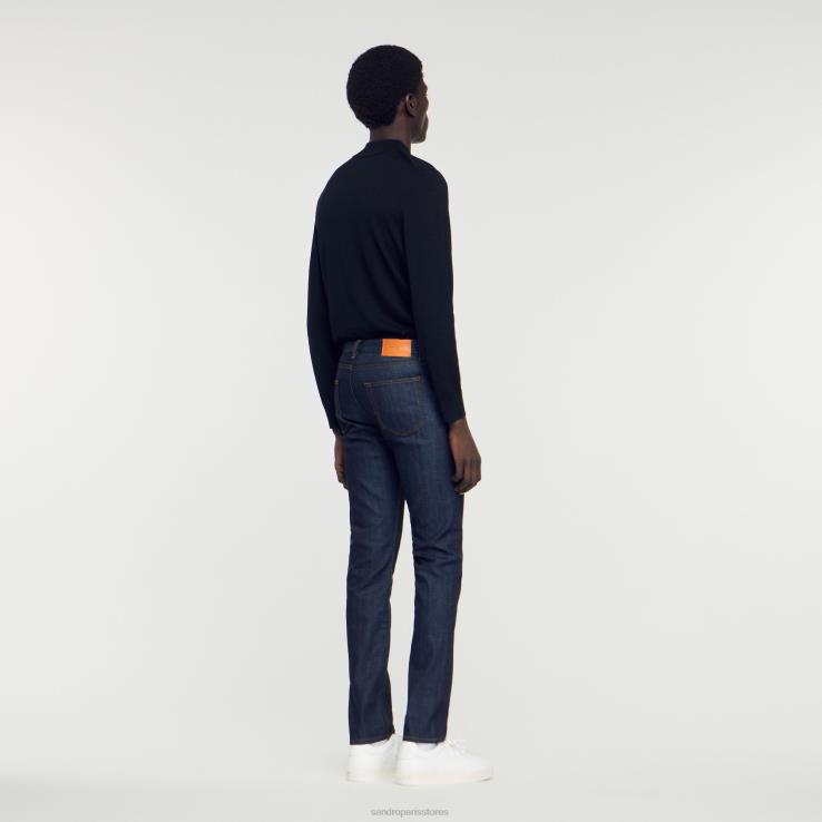 muži Sandro Paris raw-denim surové džínsy - úzky strih odev 428TH598