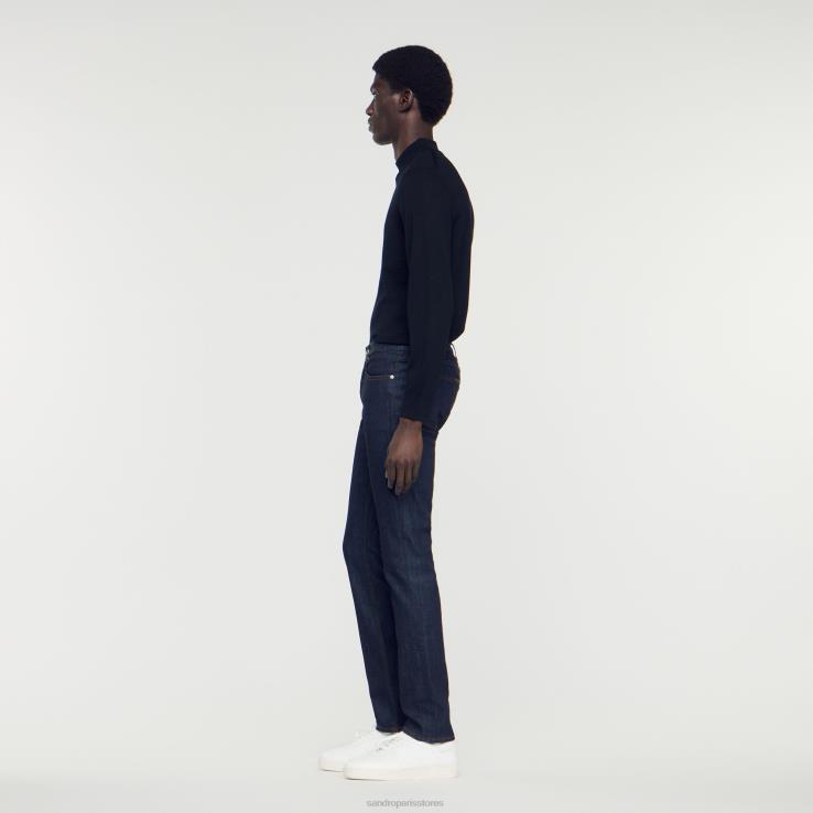 muži Sandro Paris raw-denim surové džínsy - úzky strih odev 428TH598
