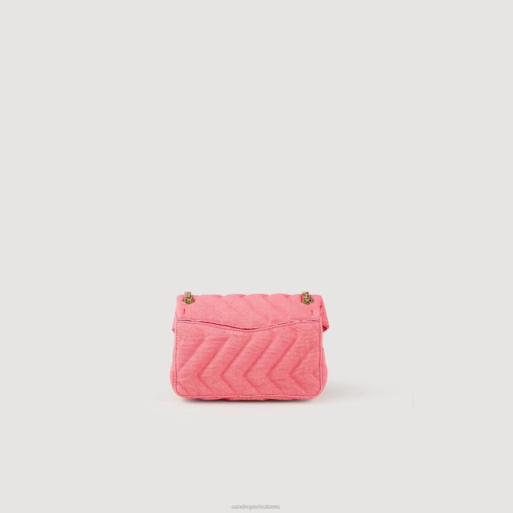 ženy Sandro Paris fushia prešívaná nylonová taška yza príslušenstvo 428TH547