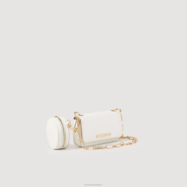 ženy Sandro Paris off white totemo taška s retiazkovým popruhom príslušenstvo 428TH568