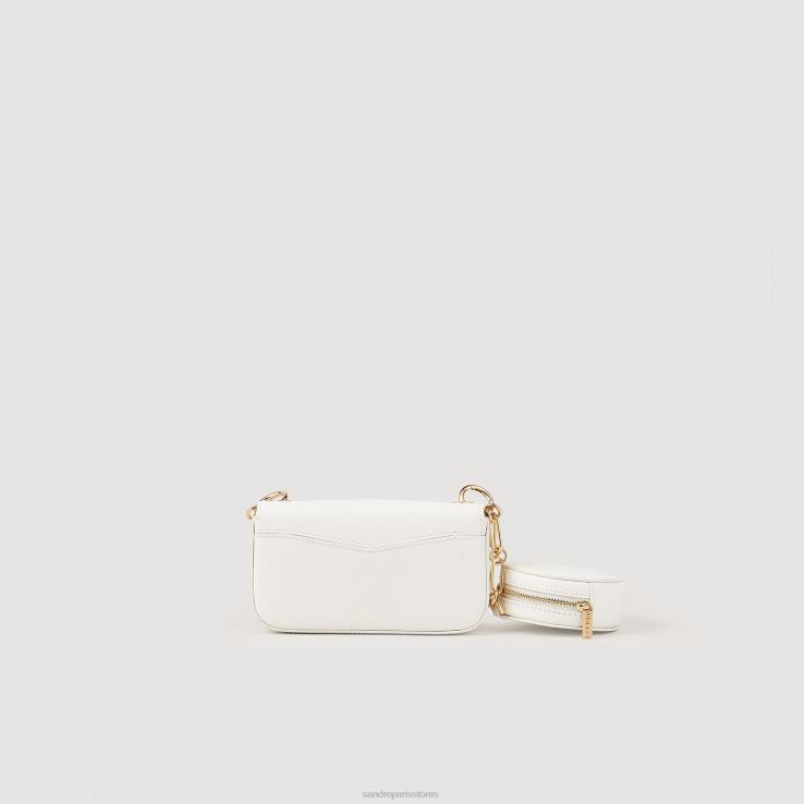 ženy Sandro Paris off white totemo taška s retiazkovým popruhom príslušenstvo 428TH568