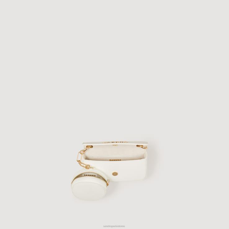ženy Sandro Paris off white totemo taška s retiazkovým popruhom príslušenstvo 428TH568
